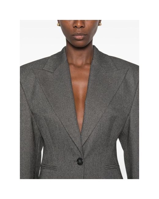 ANDAMANE Gray Toni Single-Breasted Blazer