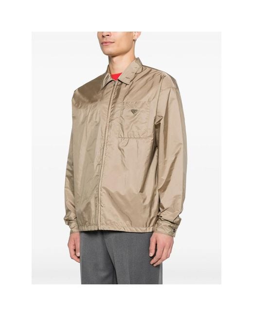 Prada Natural Neutrals Shirts for men