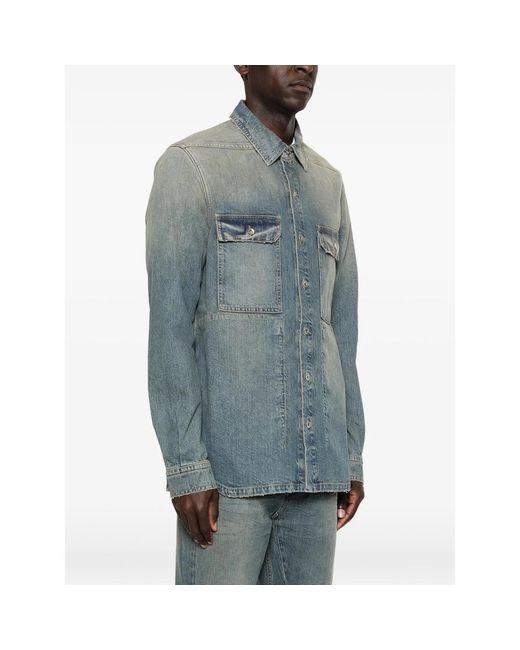 Rick Owens Blue Drkshdw Jackets for men