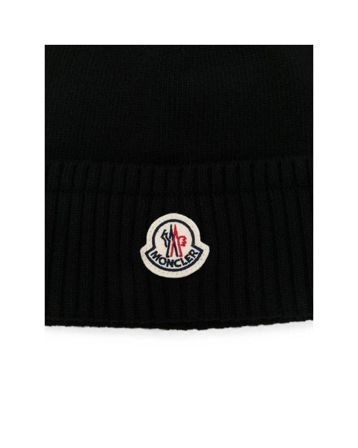 Moncler Black Hats for men