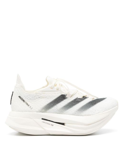 Y-3 White Prime X 2 Strung Sneakers