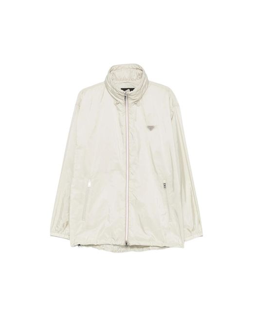 Prada White Neutrals Jackets for men