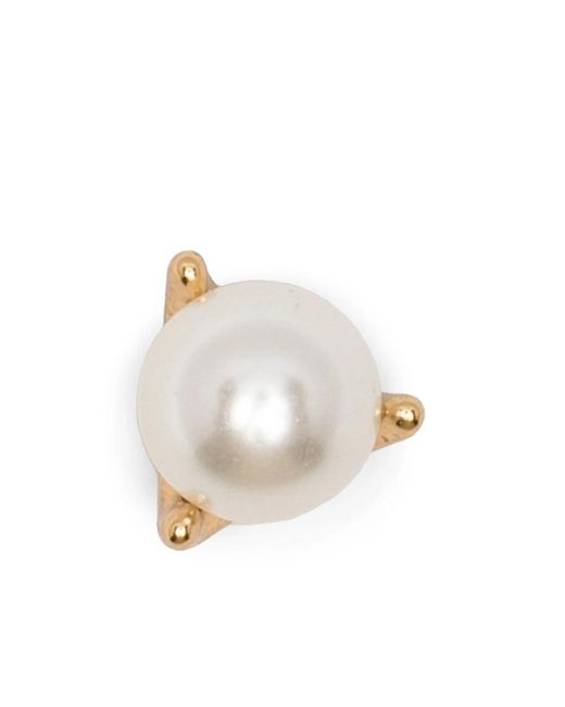 Kate Spade White Pearl-Embellished Stud Earrings