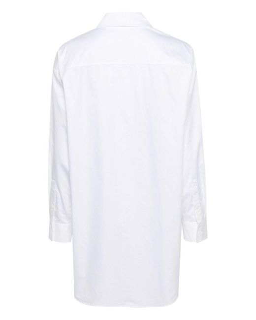 Calvin Klein White Plain Cotton Shirt