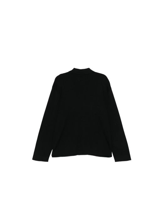 Seven Gauge Black Zip Front Cardigan for men
