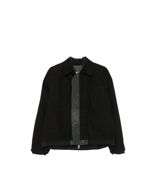 Sacai Black Reversible Zip-Fastening Jacket for men
