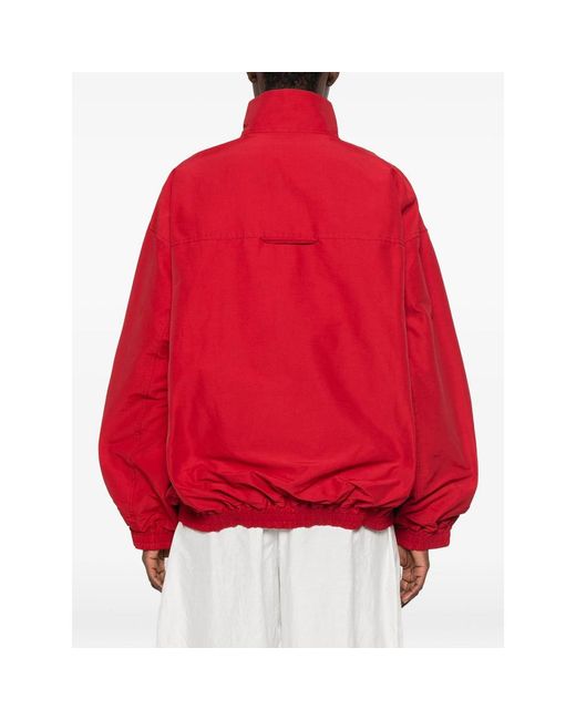 LAMRONS Red Zip-Up Bomber Jacket