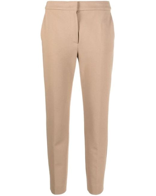 Max Mara Natural Mid-Rise Cropped Trousers