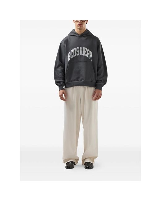 Gcds Blue Rhinestones-Embellished Hoodie for men
