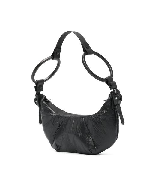 Innerraum Black Ring-Handle Shoulder Bag for men