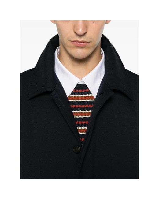 A.P.C. Black A. P.C. Concealed-Button Coat for men