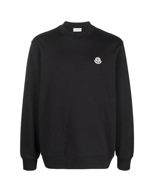 Moncler Black Logo Patch Sweatshirt for men