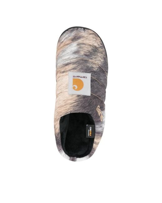 Carhartt Brown X Subu Patterned Slippers for men