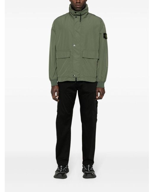 Stone Island Green Compass-Badge Twill Jacket for men