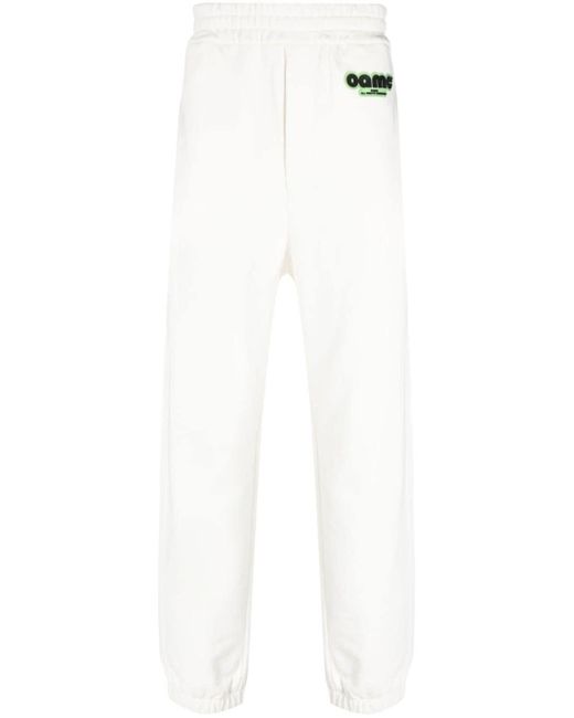 OAMC White Logo-Patch Jersey Track Pant for men