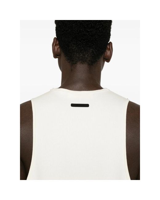 Fear Of God White Essential Ribbed Tank Top for men