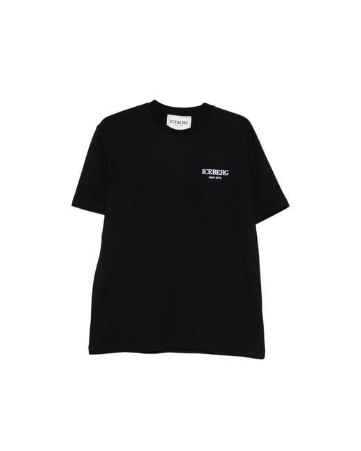 Iceberg Black Logo T-Shirt for men