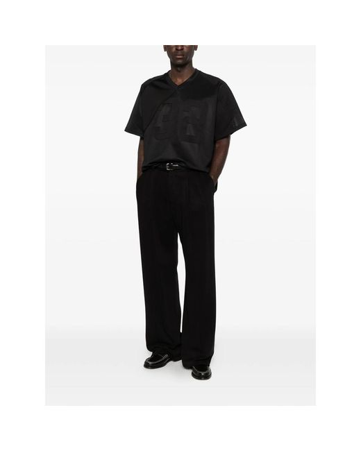 Arte' Black Logo-Embroidered Round-Neck T-Shirt for men