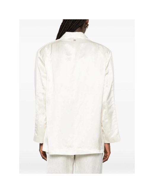 Panicale White Peak-Lapel Blazer