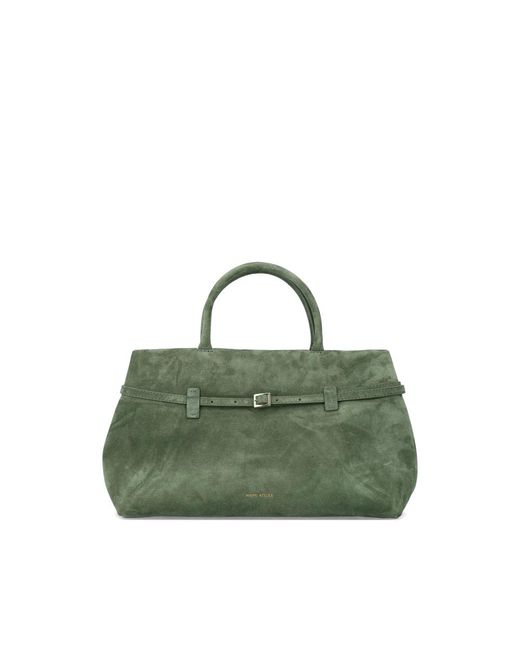 MANU Atelier Green 35 Le Cambon Suede Tote Bag