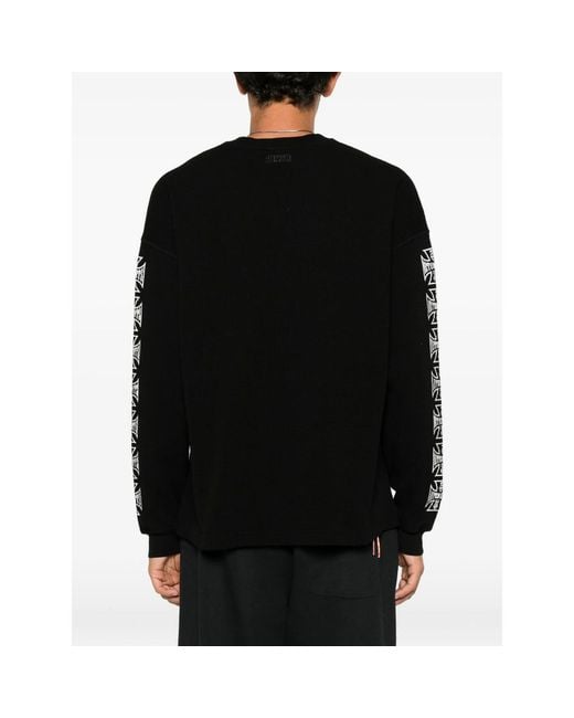 Vetements Black Waffle-Knit Graphic-Print T-Shirt for men