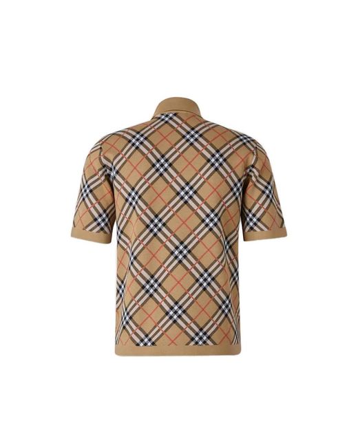 Burberry Brown Neutrals Polo Shirts for men