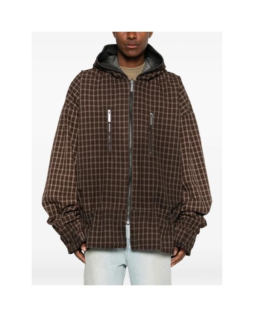 MADFRENZY Gray Hooded Jacket for men