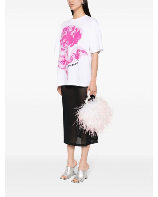 L'ALINGI Pink Love Feather Clutch Bag