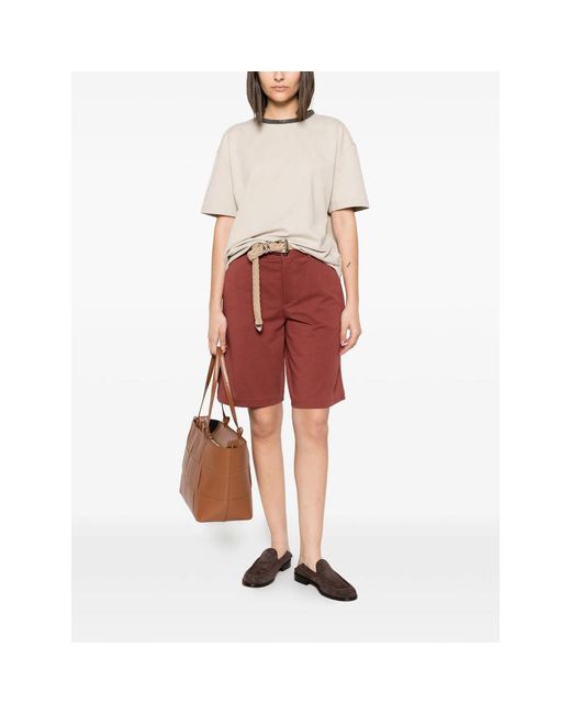 Brunello Cucinelli Red Shorts