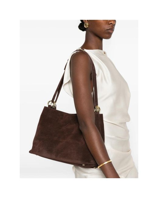 MANU Atelier Black Eterno Ring-Detail Tote Bag