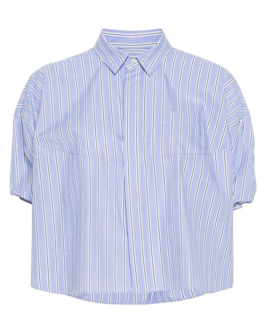 Sacai Blue Stripe Poplin Shirt