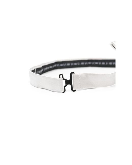 Lady Anne White Satin Silk Bow Tie for men