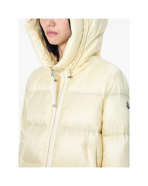 Moncler Natural Serittes Hooded Down Jacket