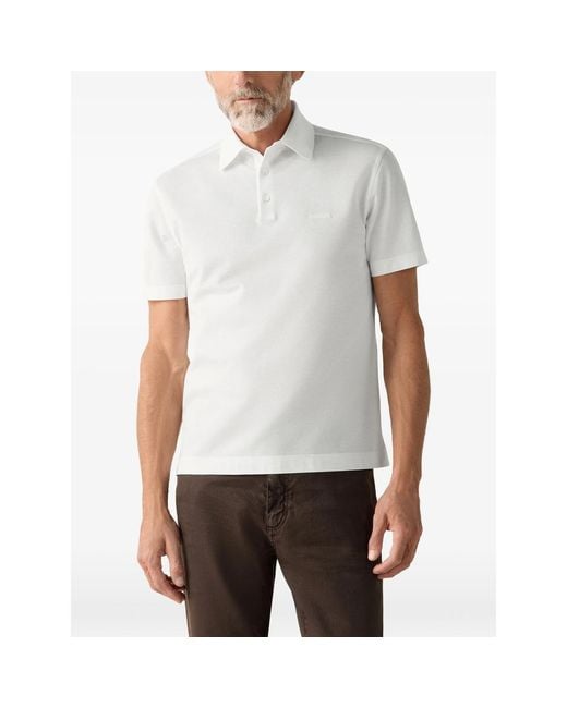 Zegna White Polo Shirts for men