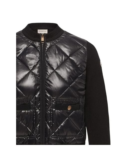 Moncler Black Quilted Panelled Jacket