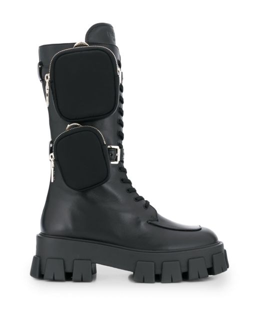 Prada Black Monolith Chunky Boots