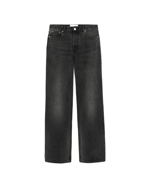 AMI Gray Straight Jeans for men