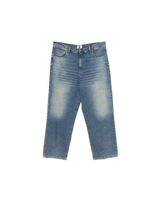 Haikure Blue Logo-Patch Jeans for men
