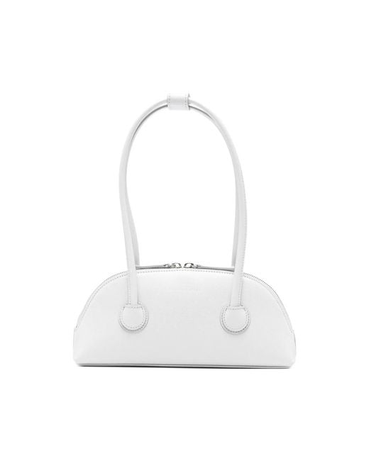MARGE SHERWOOD White Shimmer-Effect Tote Bag