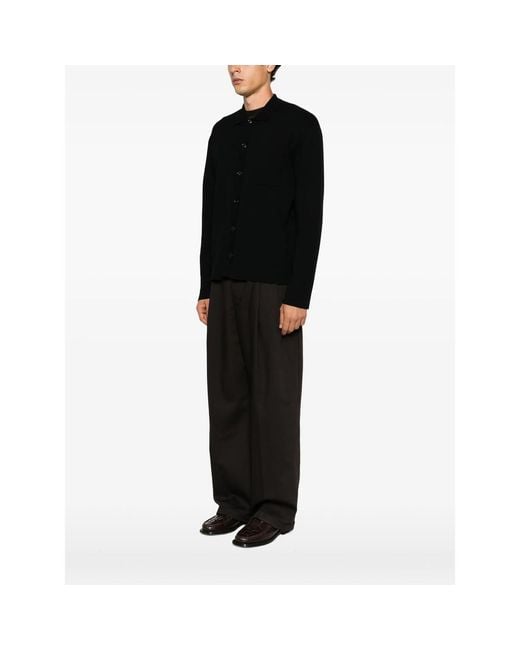 Roberto Collina Black Chest-Pocket Shirt for men