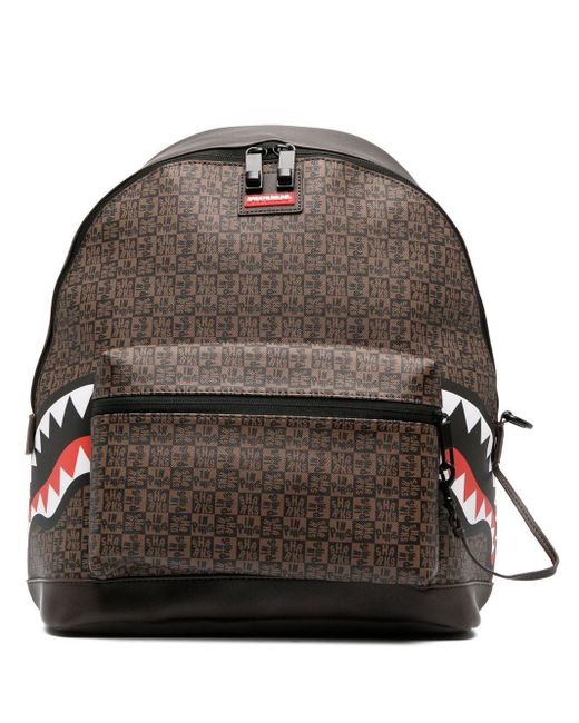 Sprayground Gray Frenzy Sharks Chateau Backpack for men