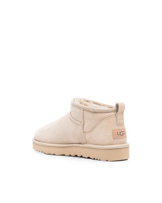 Ugg Natural Classic Ultra Mini Pull-Tab Ankle Boots