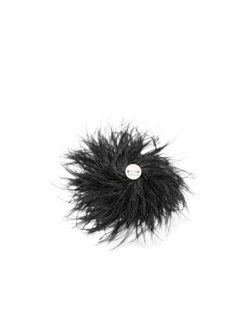 Gianluca Capannolo Black Feather-Embellished Brooch