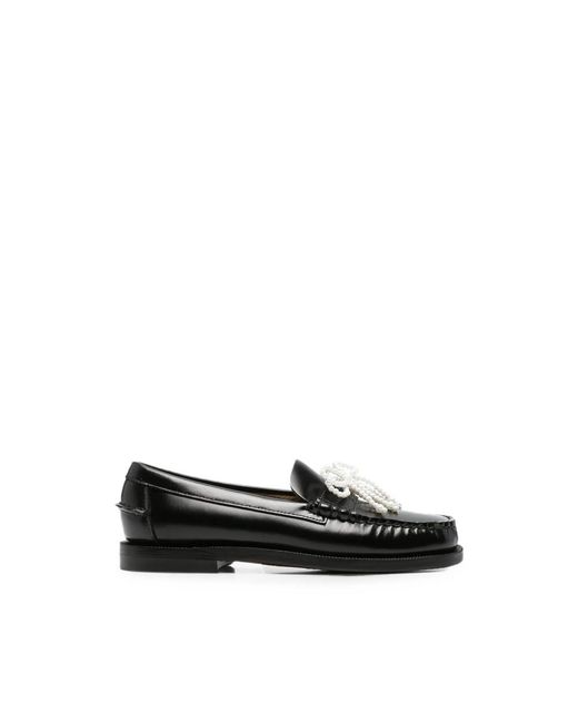 Sebago Black Bow-Embellished Loafers