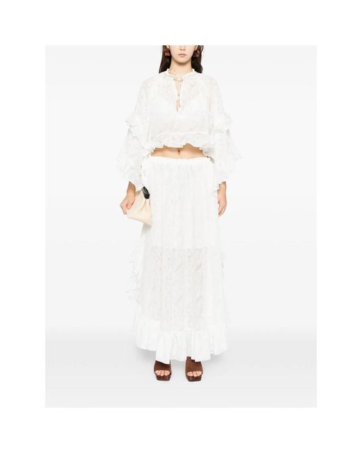 Zimmermann White Skirts