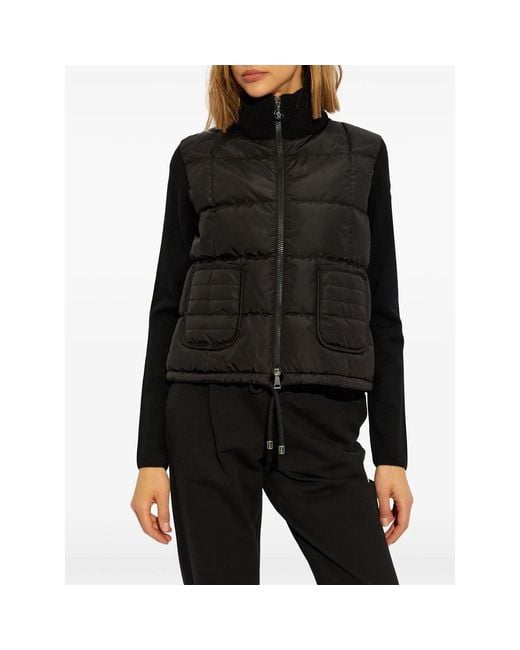 Moncler Black Logo-Appliqué Padded Jacket