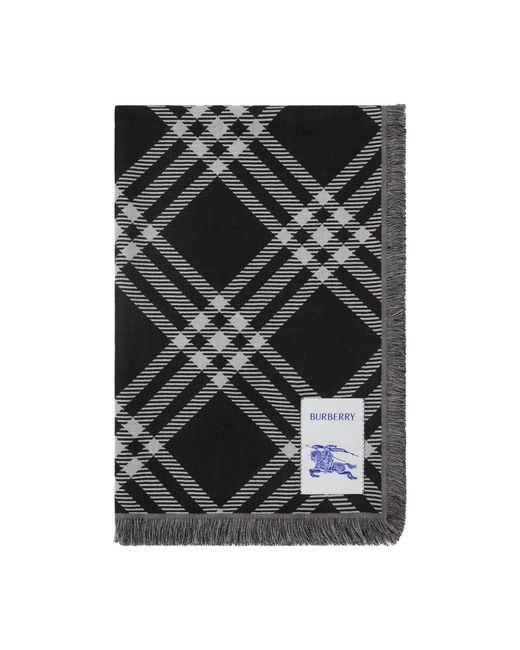 Burberry Black Checked Scarf for men