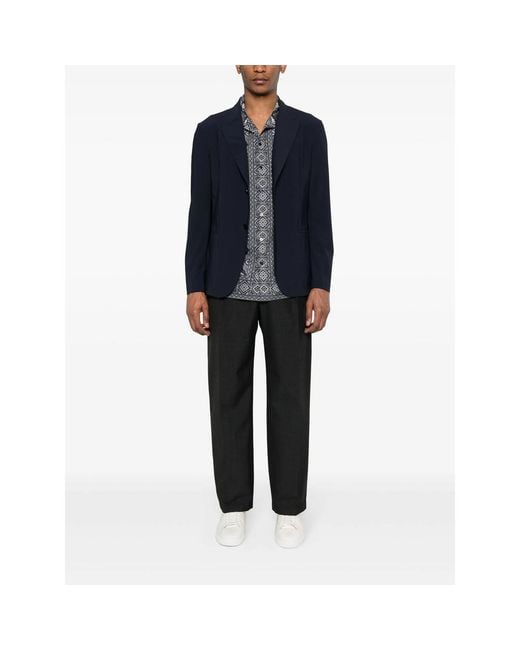 Eraldo Blue Single-Breasted Blazer for men
