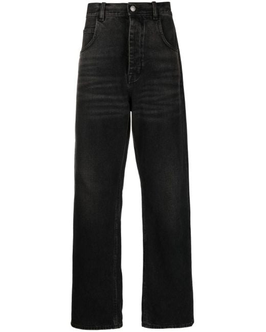 Haikure Black Straight-Leg Cotton Jeans for men