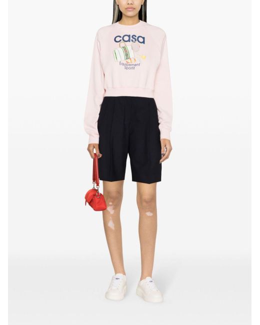 Casablancabrand Pink Equipement Sportif Organic Cotton Sweatshirt